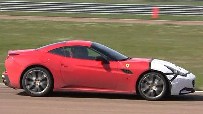 Фото шпионы поймали Ferrari California на испытаниях нового двигателя