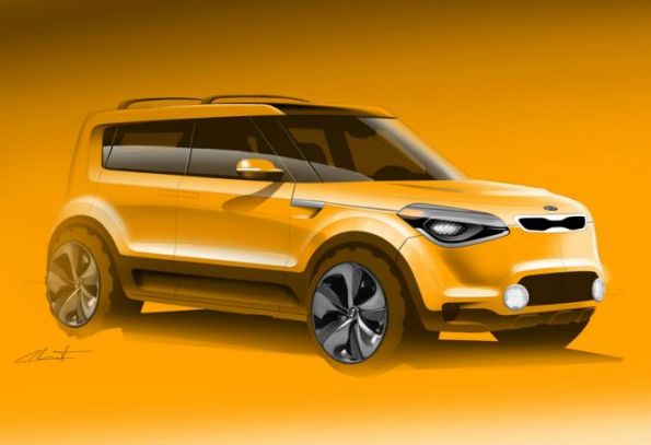 Обновленный кроссовер Kia Soul – первые рисунки