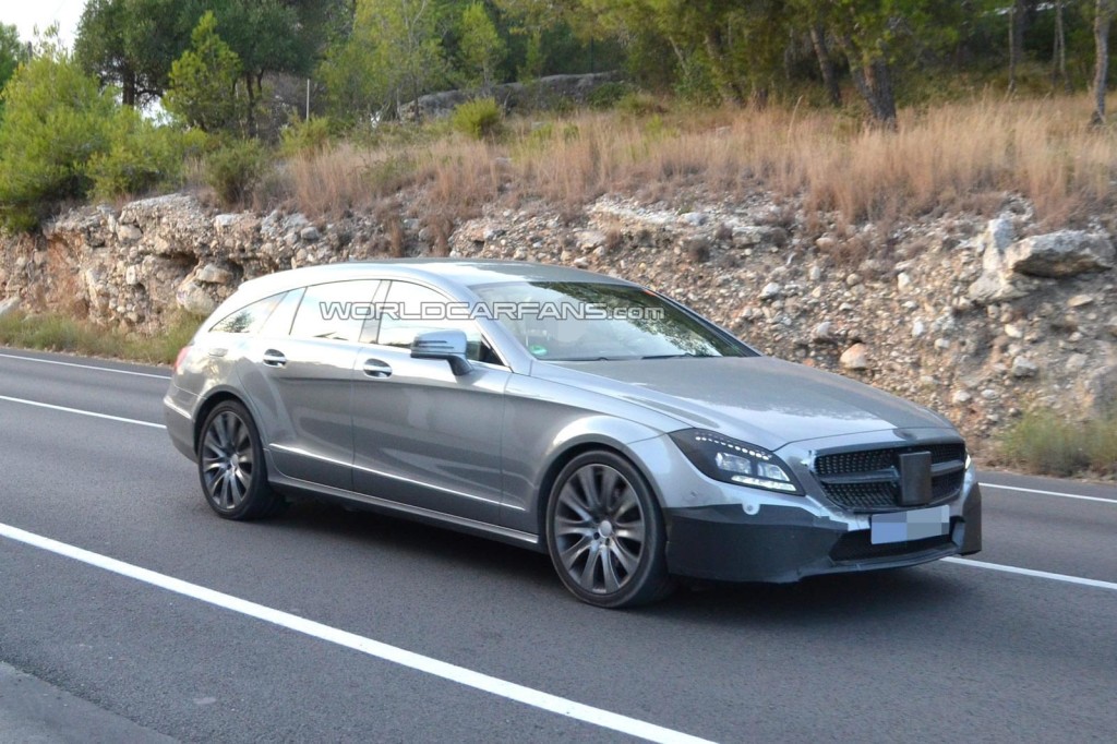 Появились более детальные шпионские фото фэйслифтингового Mercedes CLS Shooting Brake