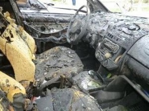Одному из организаторов Евромайдана сожгли автомобиль