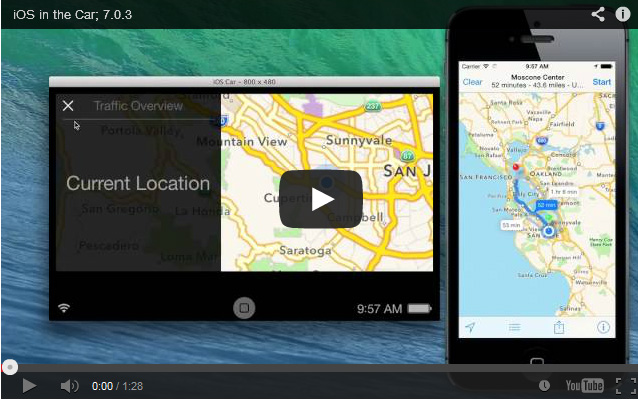 Опубликовано первое видео автомобильного интерфейса от Apple